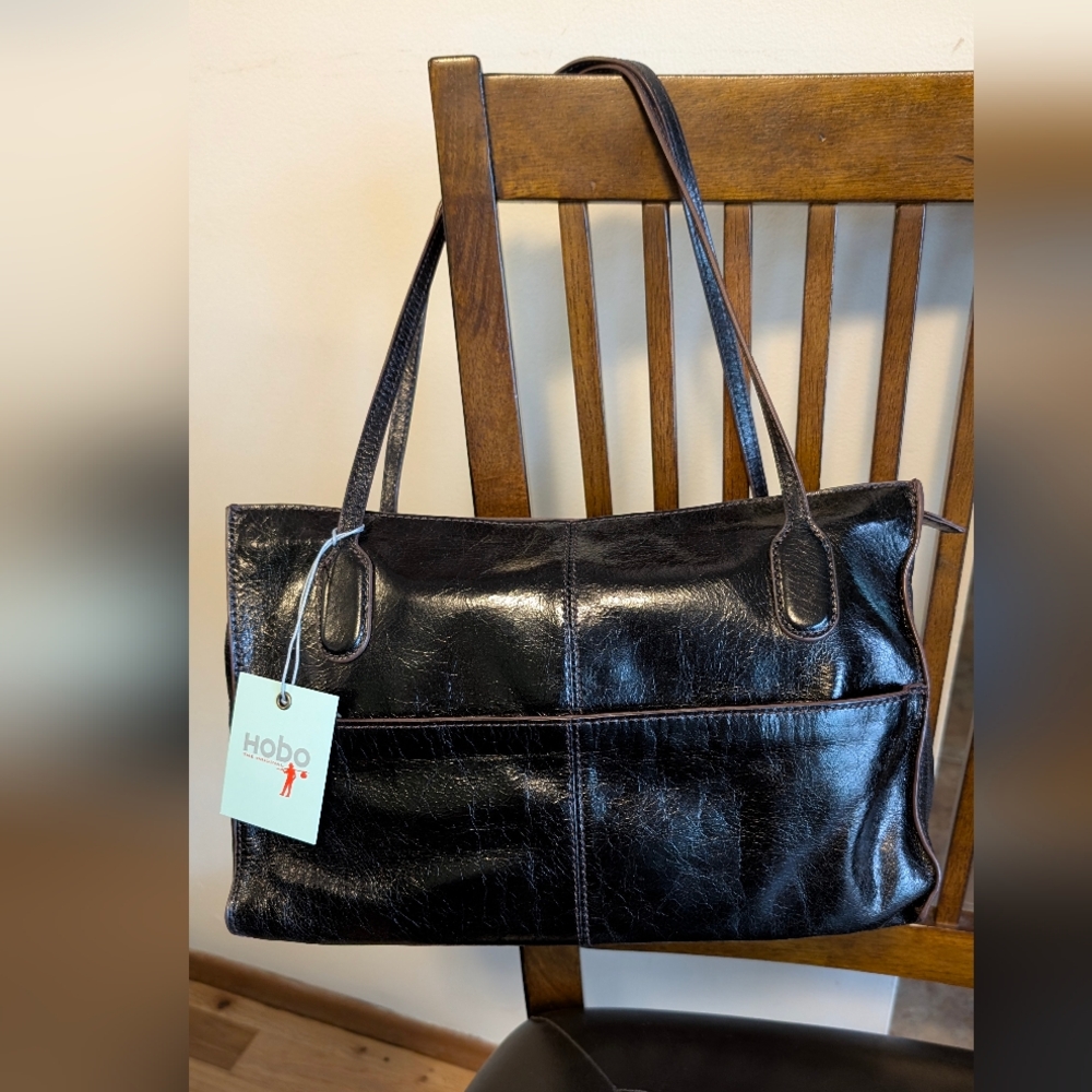 HOBO Friar shoulder bag Deep brown/black